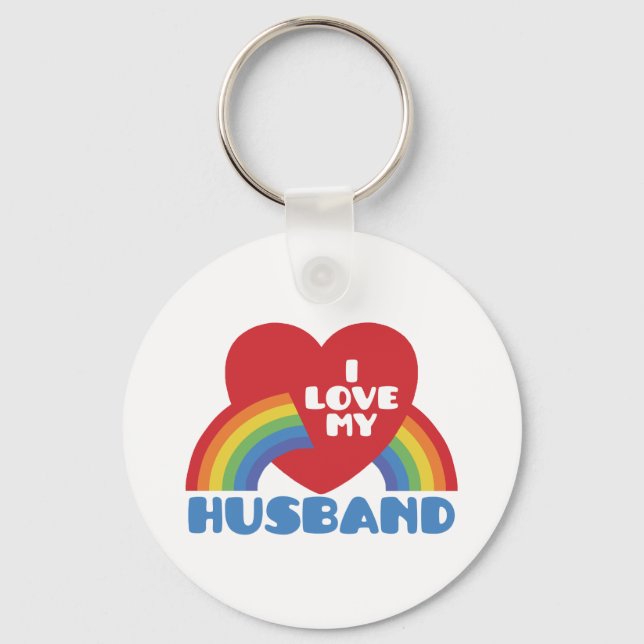I Love My Husband Key Ring (Front)
