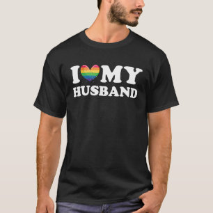 I Love My Husband LGBTQ Gay Valentines Day 3 T-Shirt