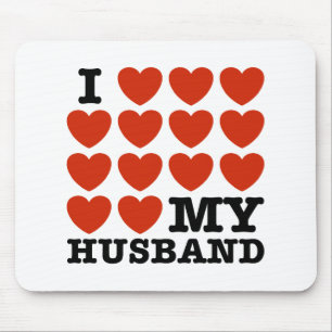 I Love My Husband Mouse Mat