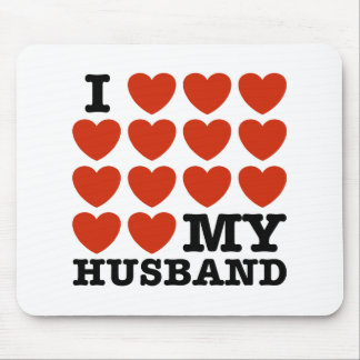 I Love My Husband Mouse Mat