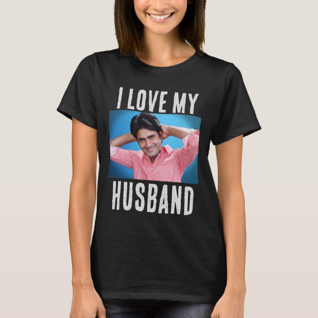 I LOVE MY HUSBAND PHOTO CUSTOM T-SHIRT (Front)