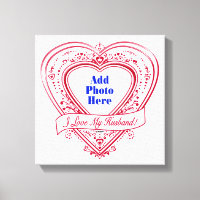 I Love My Husband! Photo Red Hearts