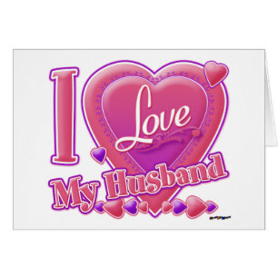 I Love My Husband pink/purple - heart