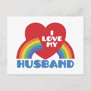 I Love My Husband Postcard