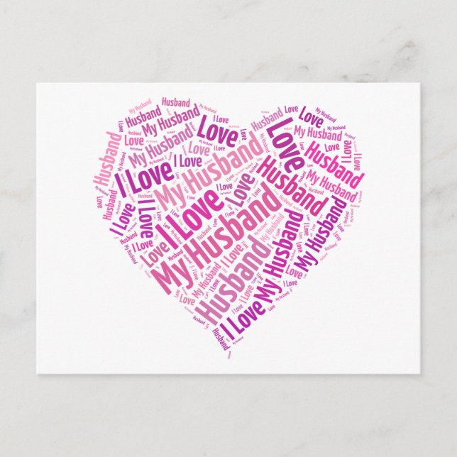 I Love My Husband Postcard (Front)