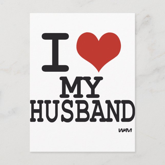 I love my husband postcard (Front)