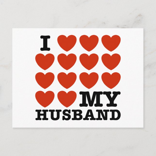 I Love My Husband Postcard (Front)