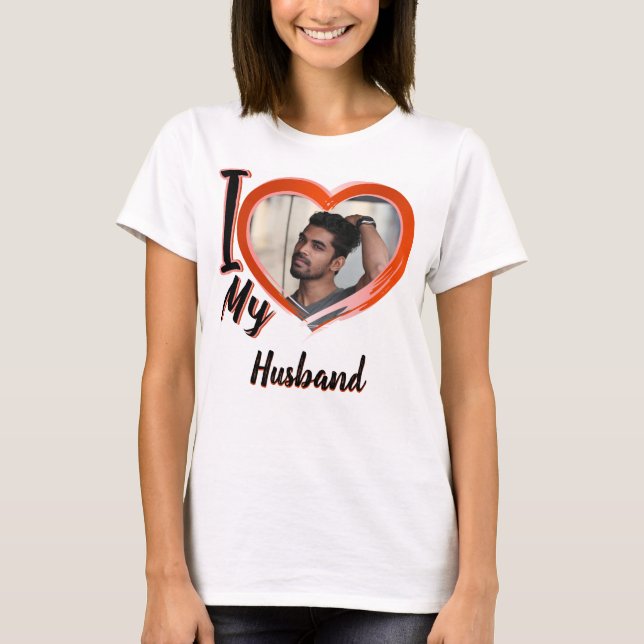 I Love My Husband Womens Tshirts (Front)