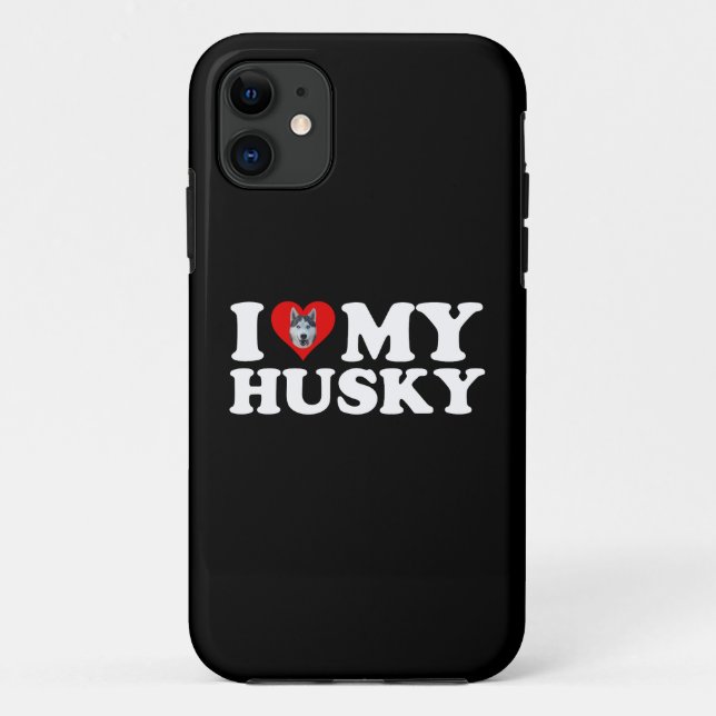 I Love My Husky Case-Mate iPhone Case (Back)