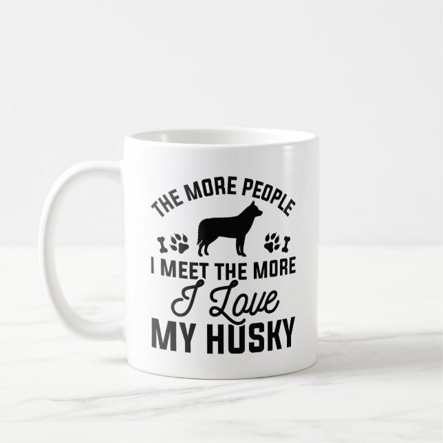 I Love My Husky Coffee Mug (Left)