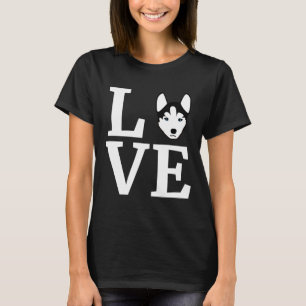 I Love My Husky Cute  For Dog Owners T-Shirt
