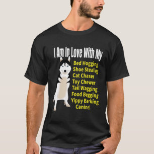 I Love My Husky Dog Meme T-Shirt