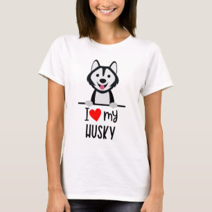 I Love My Husky T-Shirt