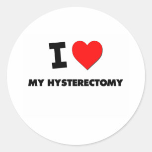 I Love My Hysterectomy Classic Round Sticker
