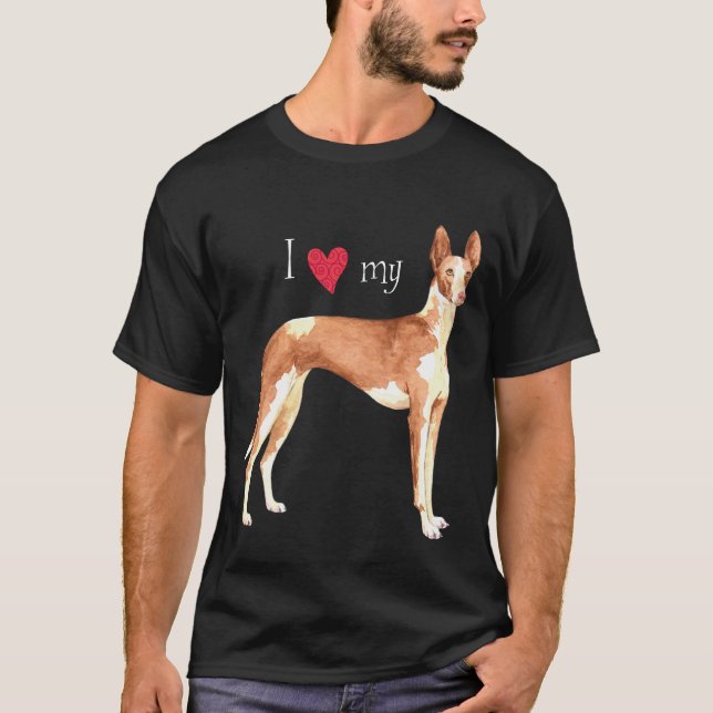 I Love my Ibizan Hound T-Shirt (Front)
