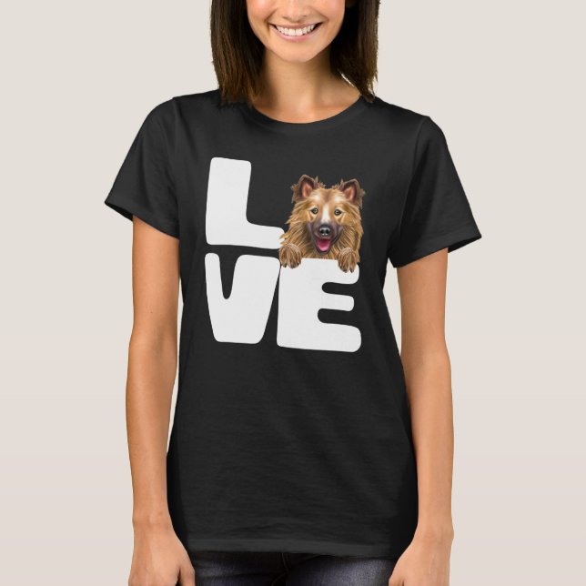 I Love My Icelandic Sheepdog Dog T-Shirt (Front)