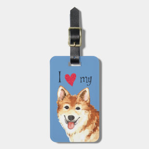 I Love my Icelandic Sheepdog Luggage Tag