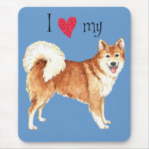 I Love my Icelandic Sheepdog Mouse Mat