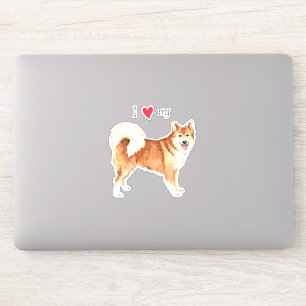 I Love my Icelandic Sheepdog Vinyl Sticker