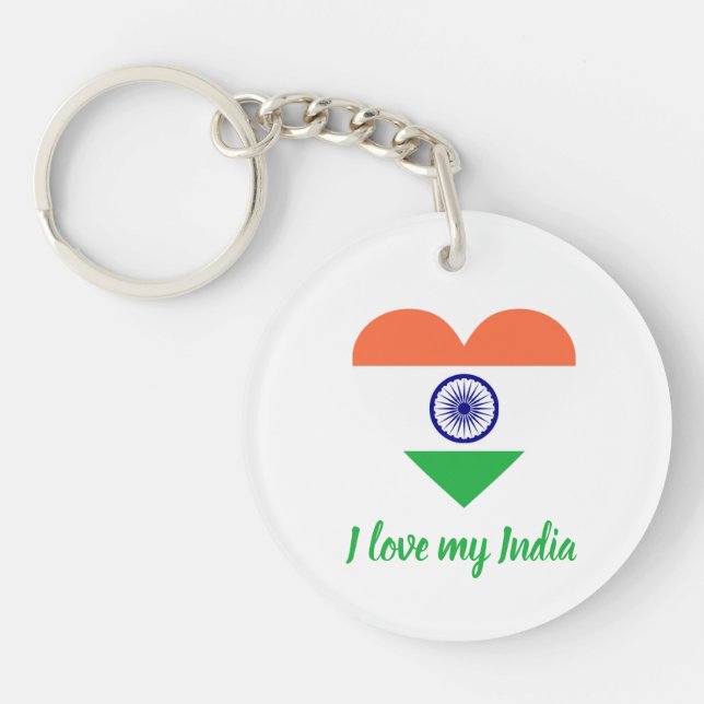 I love my India🇮🇳 keychain (Front)