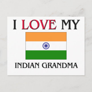 I Love My Indian Grandma Postcard