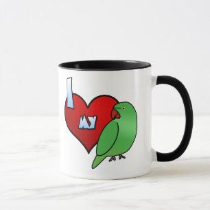 I Love my Indian Ringneck Parakeet Hen Mug