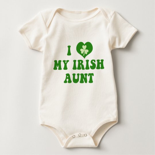I Love My Irish Aunt Organic Baby Shirt