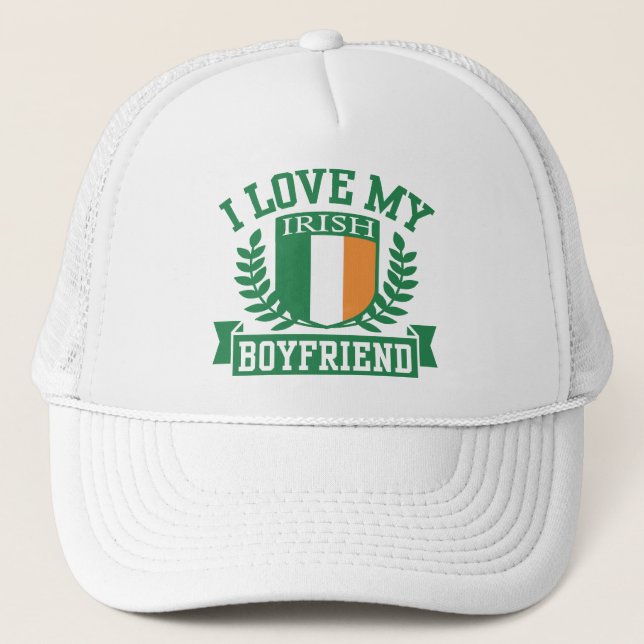 I Love My Irish Boyfriend Trucker Hat (Front)