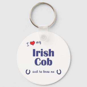 I Love My Irish Cob (Male Horse) Key Ring