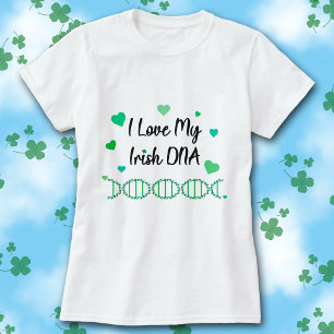 I Love My Irish DNA Shamrock T-Shirt              