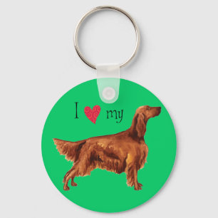I Love my Irish Setter Key Ring