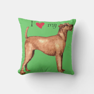 I Love my Irish Terrier Cushion