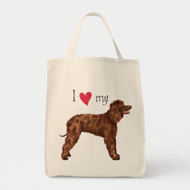 I Love my Irish Water Spaniel Tote Bag (Front)