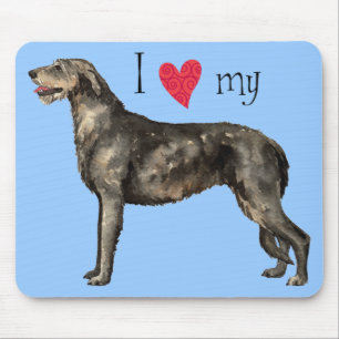 I Love my Irish Wolfhound Mouse Mat