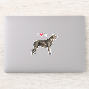 I Love my Irish Wolfhound Vinyl Sticker