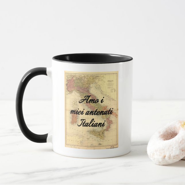 I Love My Italian Ancestors | Custom Mug (With Donut)