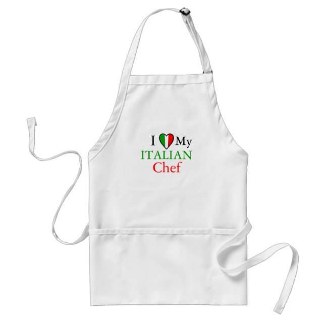 I Love My Italian Chef Standard Apron (Front)