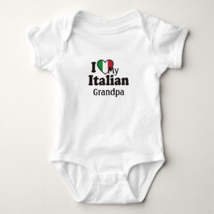 I Love My Italian Grandpa Baby Bodysuit