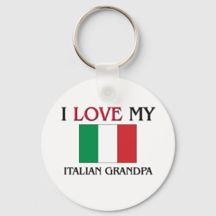 I Love My Italian Grandpa Key Ring