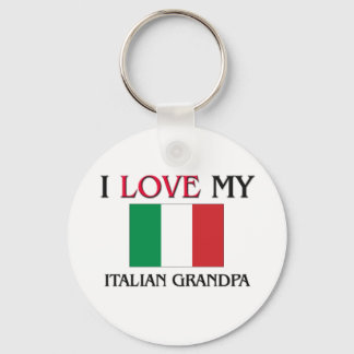 I Love My Italian Grandpa Key Ring