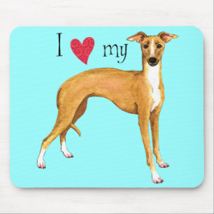 I Love my Italian Greyhound Mouse Mat