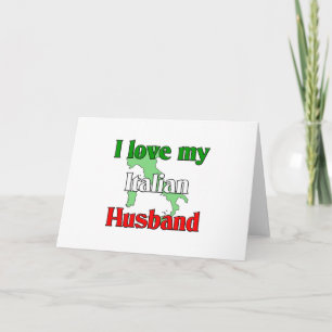 I Love My Italian Husband Holiday Card