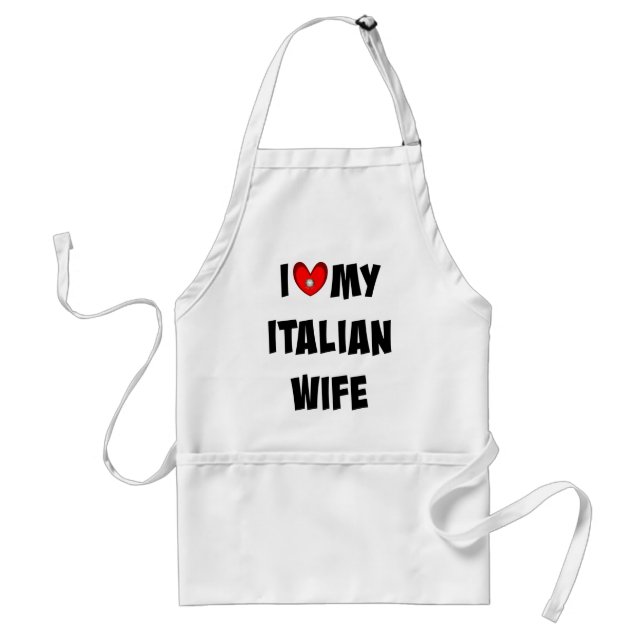 I Love My Italian Wife Standard Apron (Front)