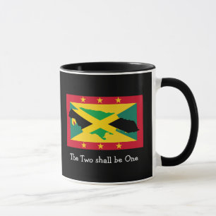 I Love My...  Jamaica   Grenada DUAL FLAG   Custom Mug