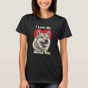 I Love My Japanese Akitainu Akita Inu Puppy Dog T-Shirt