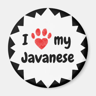 I Love My Javanese Cat Magnet