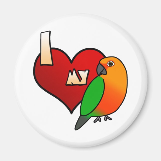 I Love my Jenday Conure Magnet (Front)