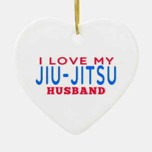 I Love My Jiu-Jitsu Husband Ceramic Tree Decoration