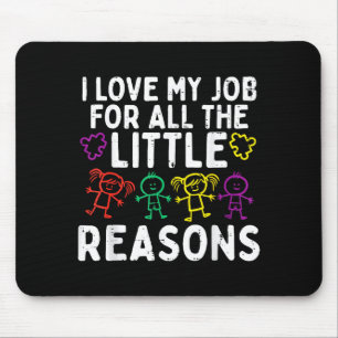 I Love My Job For Little Reasons Autism Awareness Mouse Mat