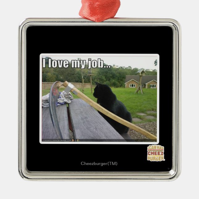 I love my job metal tree decoration (Front)